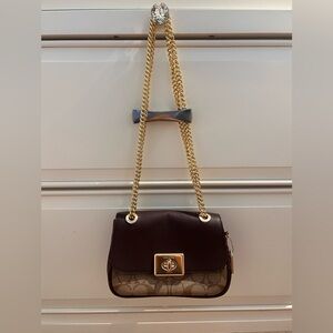 COACH Women’s Khaki Oxblood Colorblock Purse